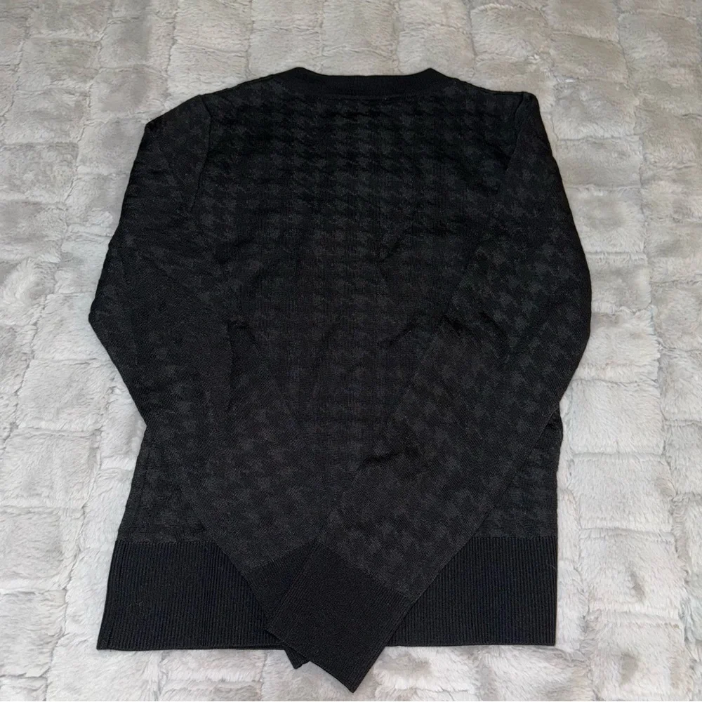 Dior Black Houndstooth Button-Up Blazer - Picture 3 of 3